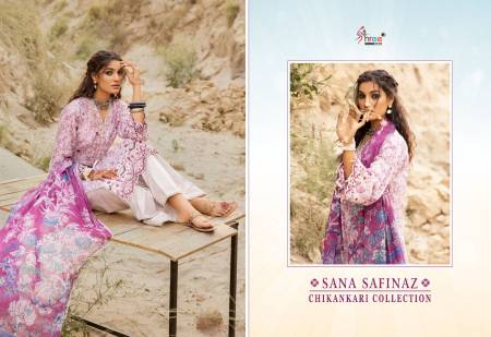 Sana Safinaz Chikankri Collection By Shrees Fab  Lawn Cotton Pakistani Suits